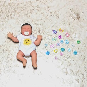 Mini tétine micro pour poupées en silicone de 2,5 pouces (imprimé en 3D)