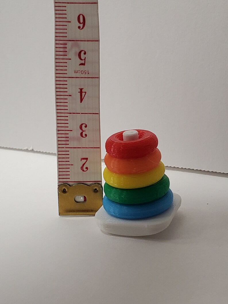 Rocking Stacking Rings for 3 Inch Doll (3D Printed) image 6