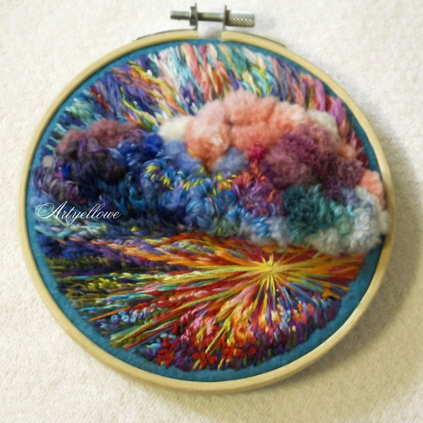 Embroidery Landscape in the hoop Rays of Hope.