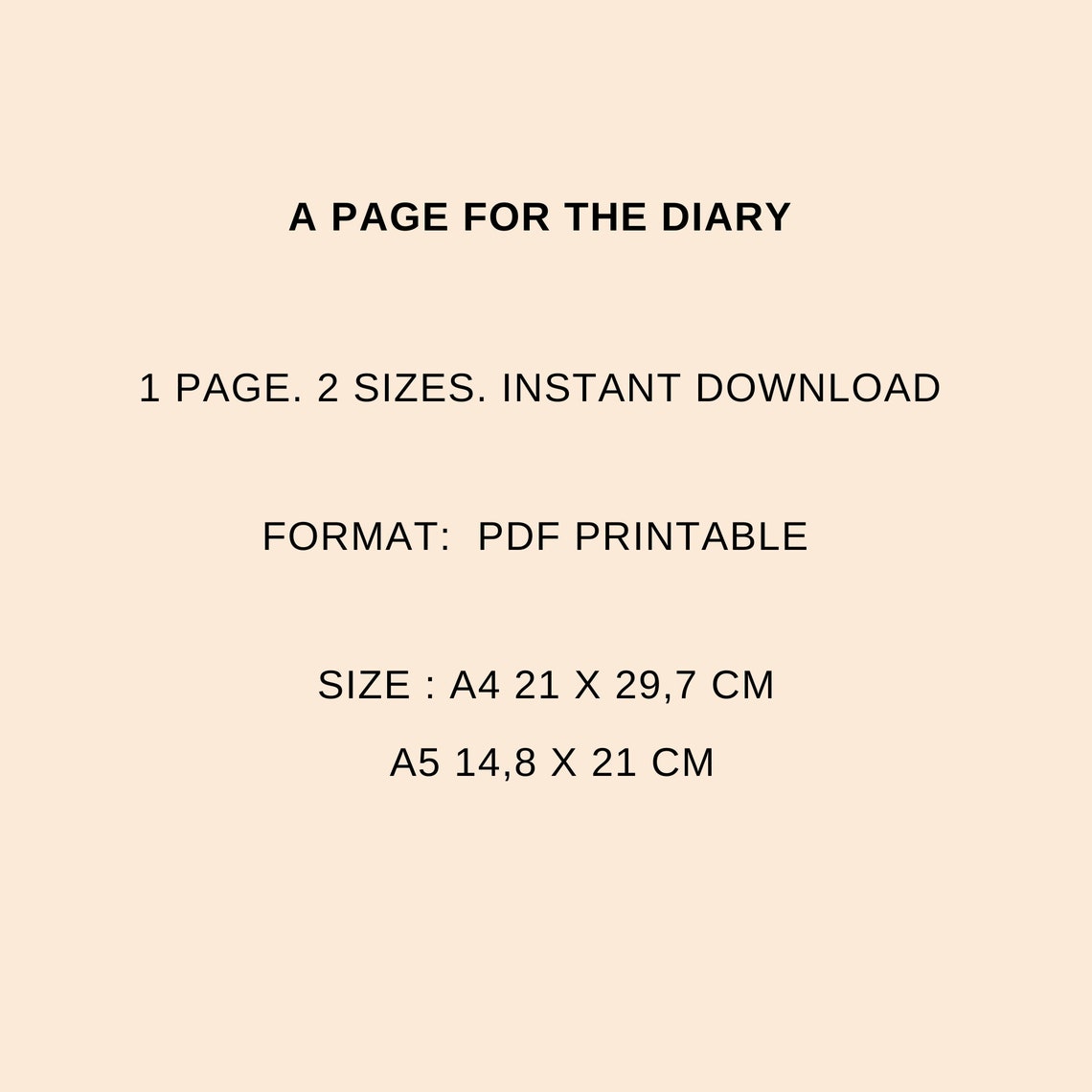 PDF Diary Template Diary Insert Notes Habit Tracker - Etsy