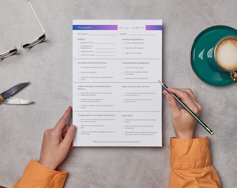 Printable Moving Checklist: Essential Moving Planner (PDF)