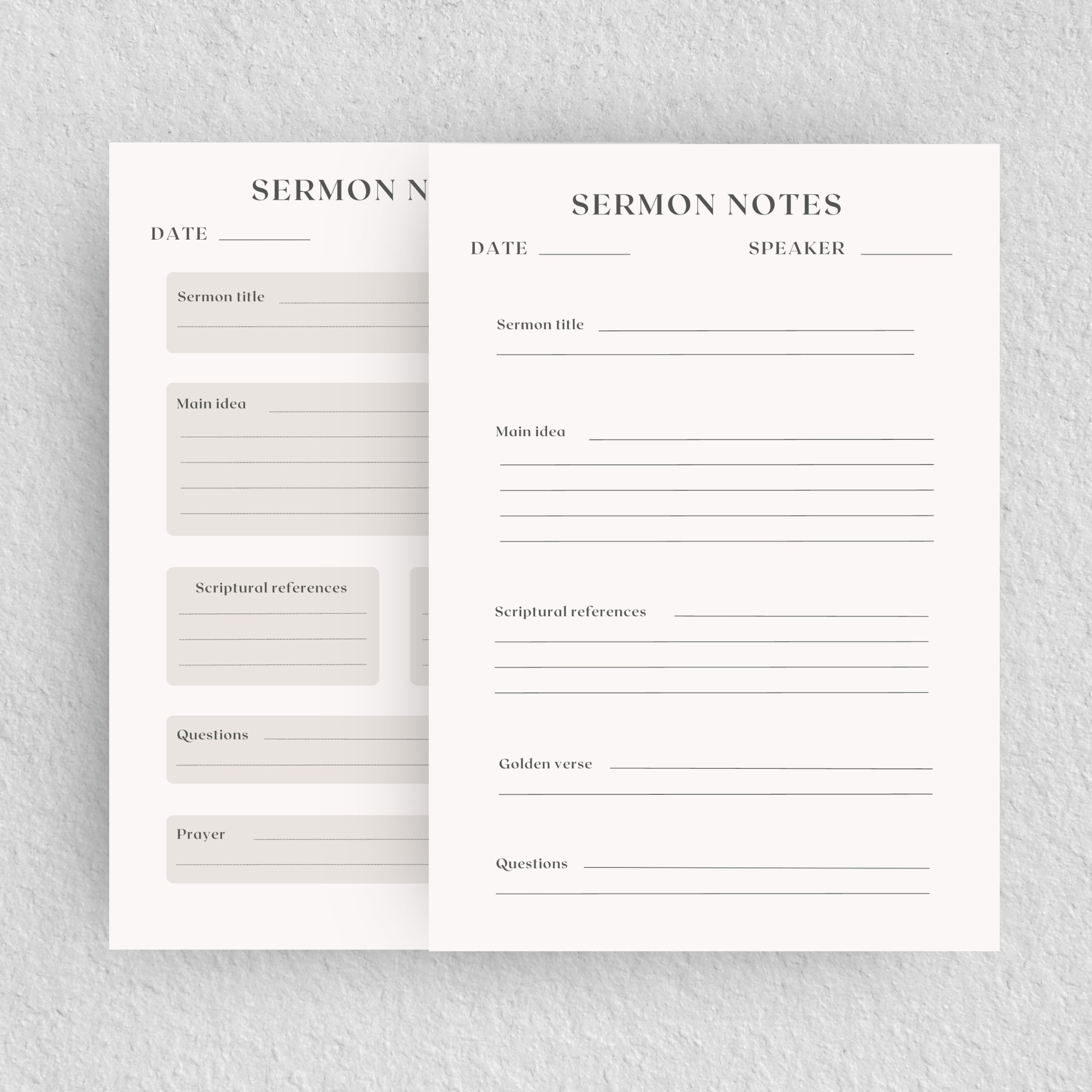 Printable Sermon Note Template Sermon Outline PDF Sermon Notes Church Printable Sermon Note Template Sermon Outline PDF Sermon Notes Church