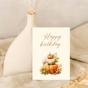 Carte d'anniversaire d'automne, carte de voeux d'anniversaire d'automne, carte d'anniversaire d'automne, carte d'anniversaire d'automne, carte d'anniversaire pour soeur et maman