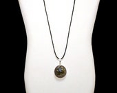 Blue Kyanite, Chrysocolla, and Amethyst Resin Necklace