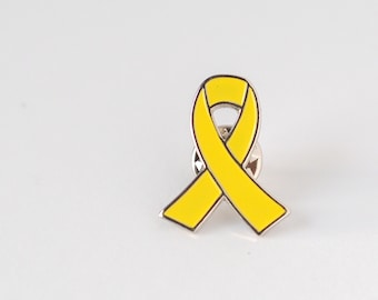 Pin geel lint, endometriose, botkanker, zelfmoordpreventie, solidariteitsgijzelaars Israël (Breng ze naar huis)