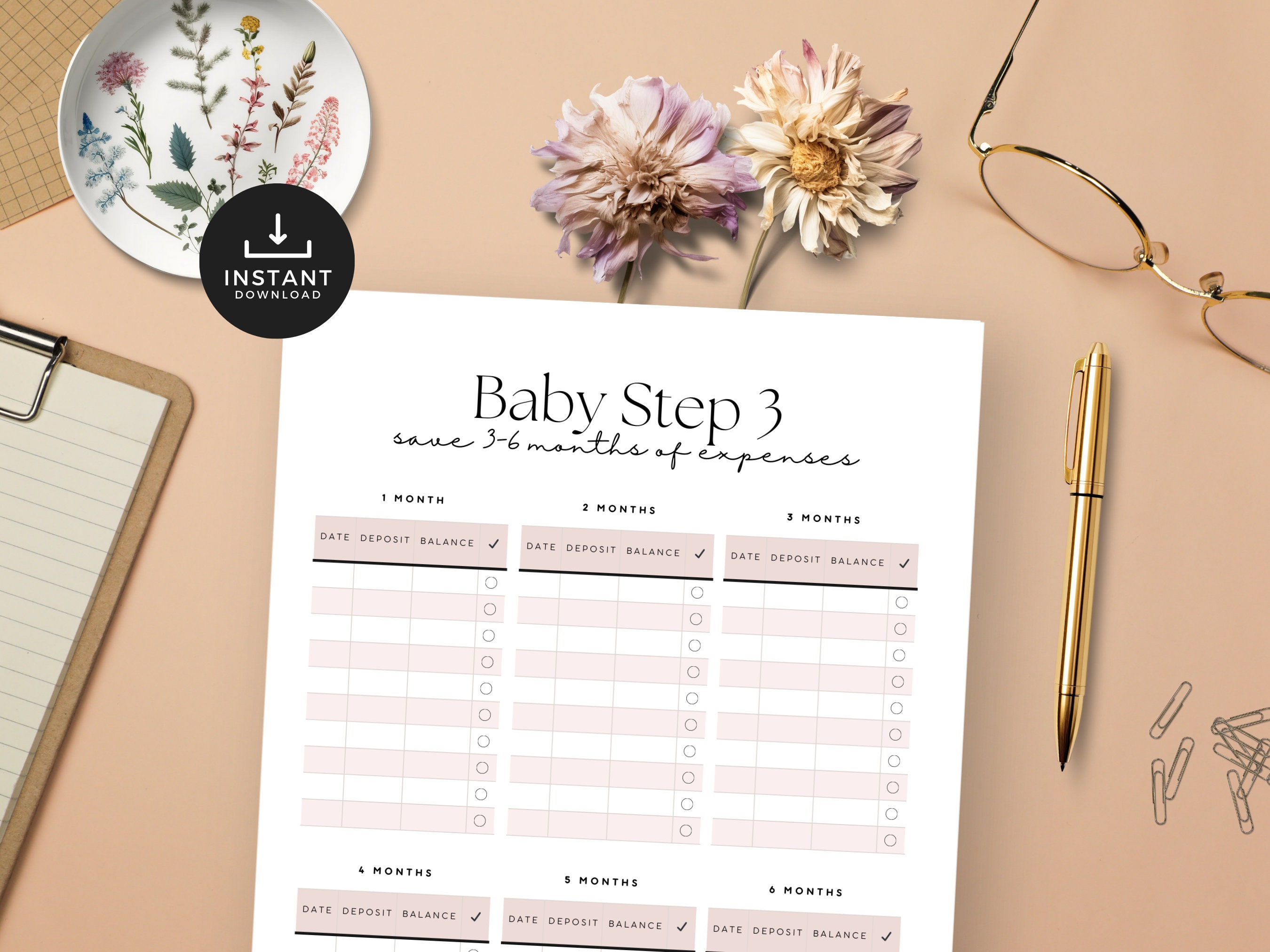 7 Baby Steps Progress Tracker Printable, FIRE Movement, Dave Ramsey ...