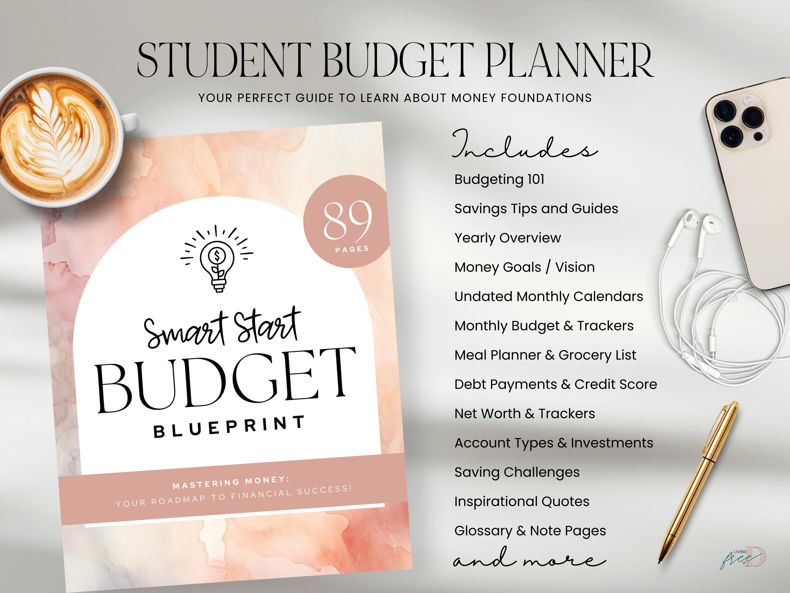College Student Budget Template, Budget Planner for Beginners, Finance ...