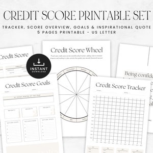 Può includere: Set stampabile di cinque pagine per tenere traccia e migliorare il punteggio di credito. Include un tracker mensile del punteggio di credito, obiettivi di punteggio di credito, una ruota del punteggio di credito, un tracker del punteggio di credito e una citazione ispiratrice.