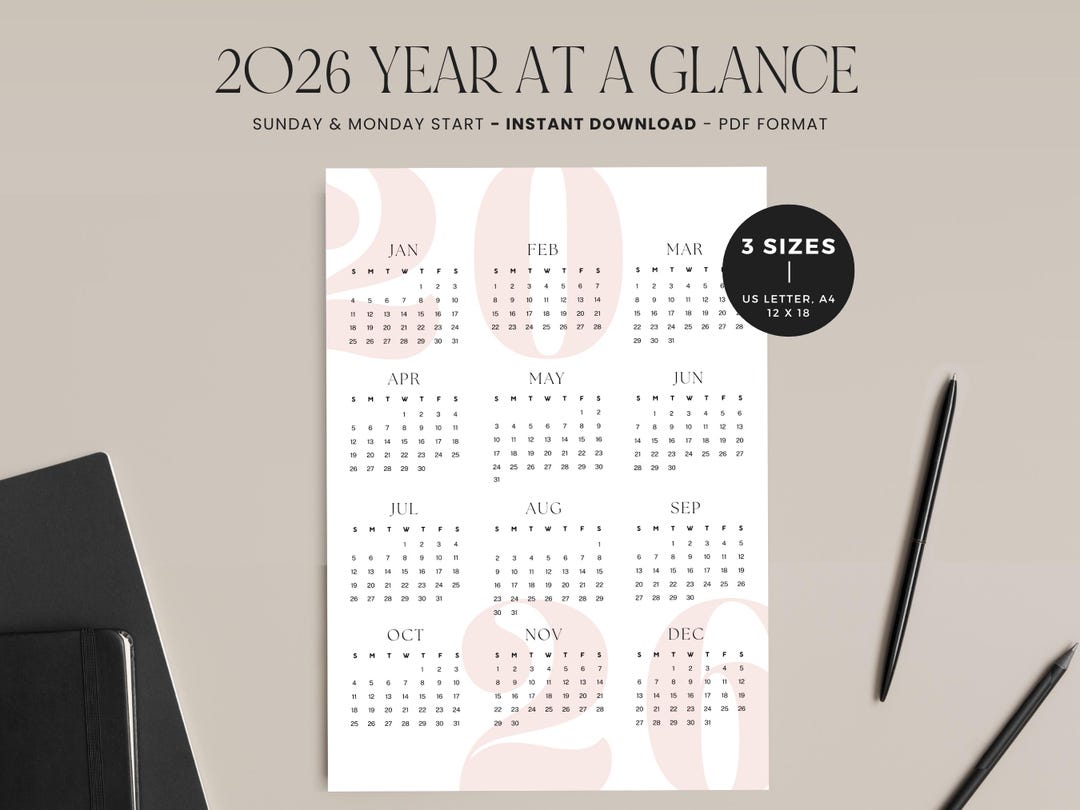 2026 Calendar Portrait, 2026 Monthly Calendar, 12month Calendar