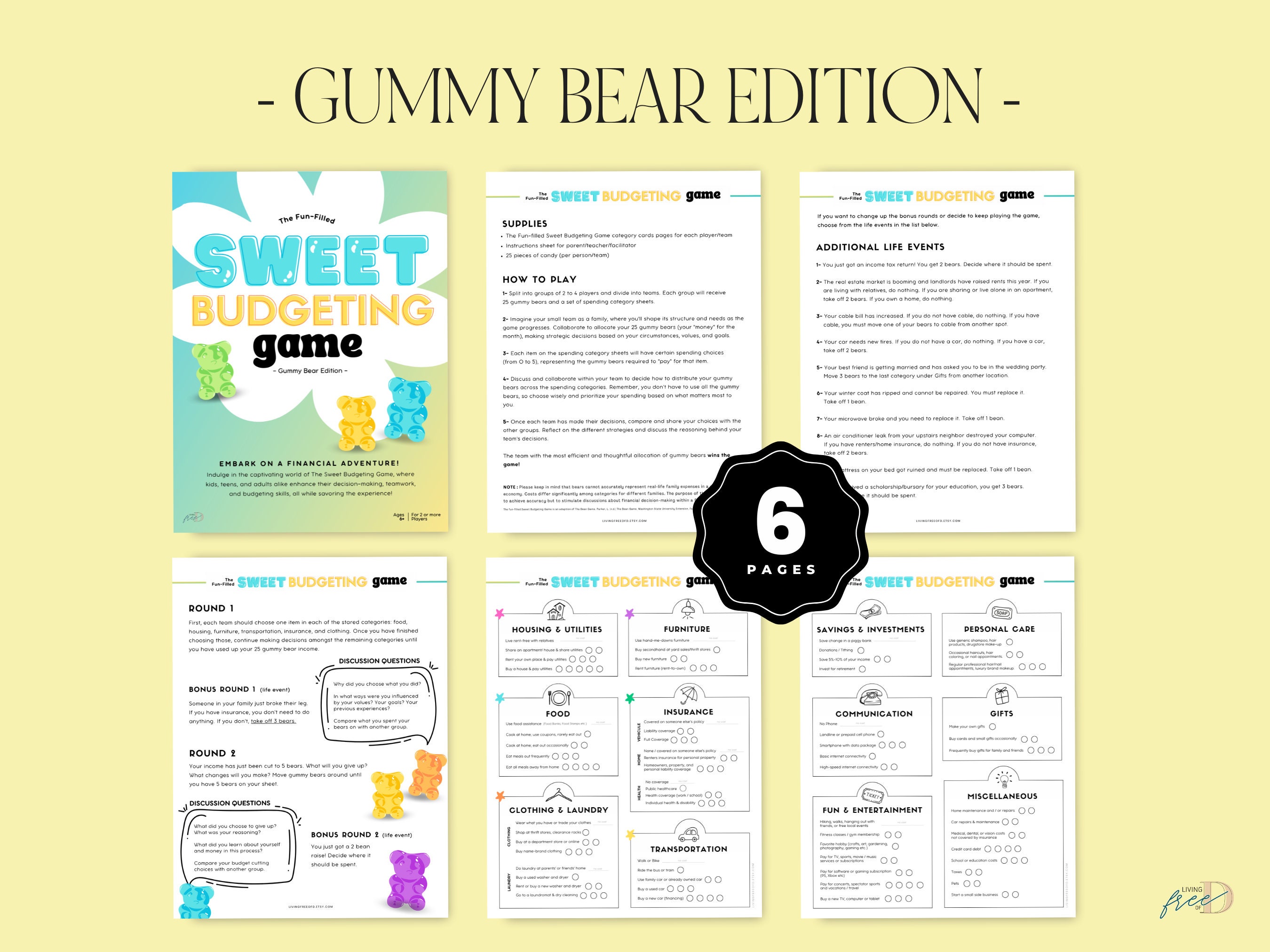 Money Printable Games Money Games for Kids Teens Budgeting Game Money Printable Games Money Games for Kids Teens Budgeting Game