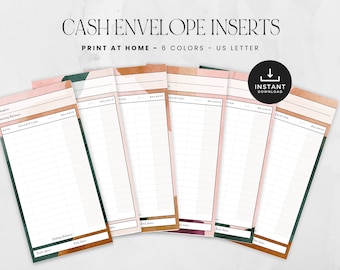 Insteekkaarten contant geldenvelop, 3 x 6 insteekkaarten budgettering, afdrukbare cashtrackers, uitgaven-/uitgaventracker, INSTANT DOWNLOAD, set 6 - structuur