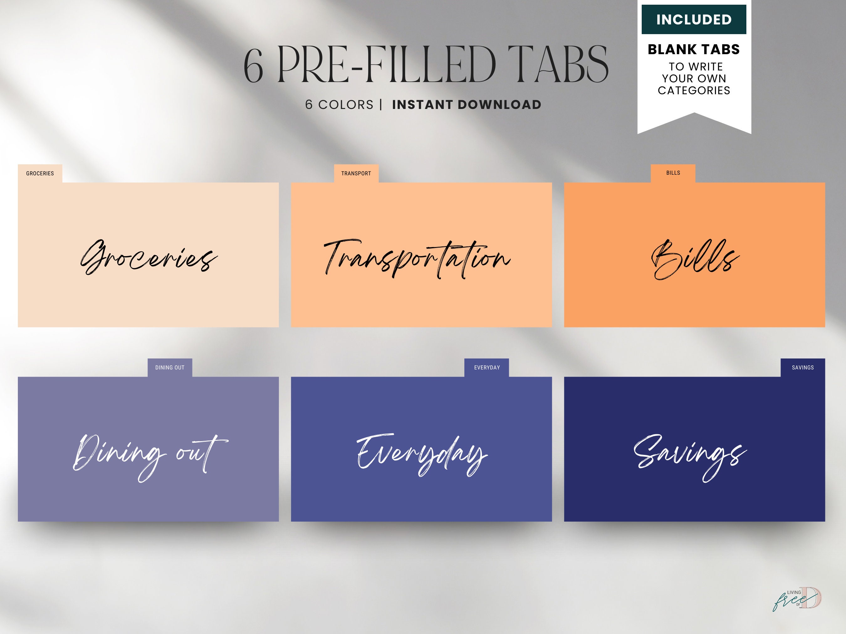 A6 Binder Cash Tab Dividers and Inserts, Money Organizer, Cash Envelope ...