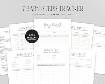 Baby Steps Progress Tracker Printable | Debt Free Planner | Dave Ramsey ...