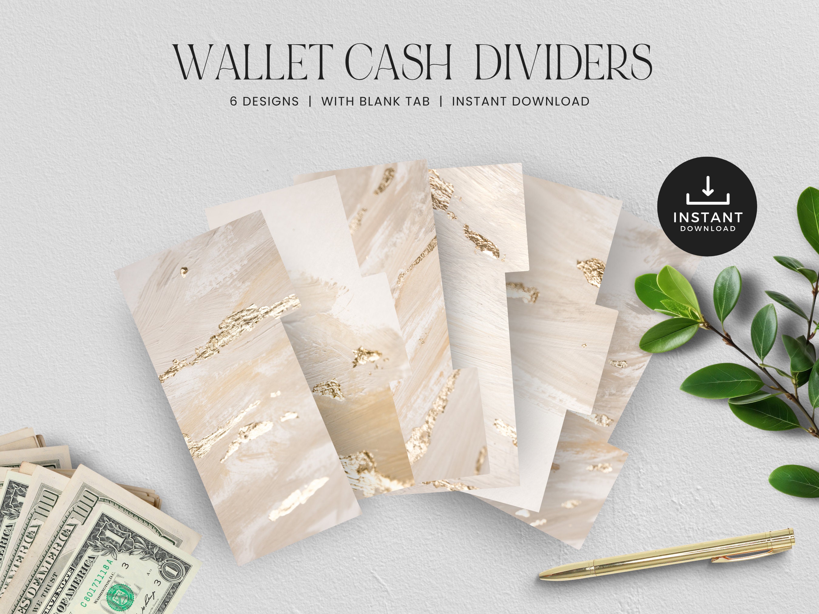 Cash Tab Dividers for Wallet, Money Organizer, Cash Envelope Budget ...