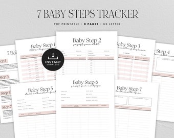 Baby Steps Progress Tracker Printable | Debt Free Planner | Dave Ramsey ...