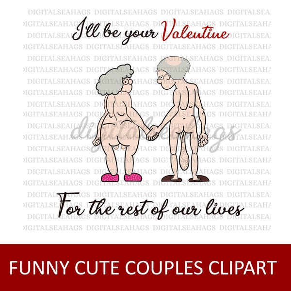 Funny Valentines Couples Clipart, Funny Printable Card Instant Download, Funny Dirty Valentine's Day Card PNG