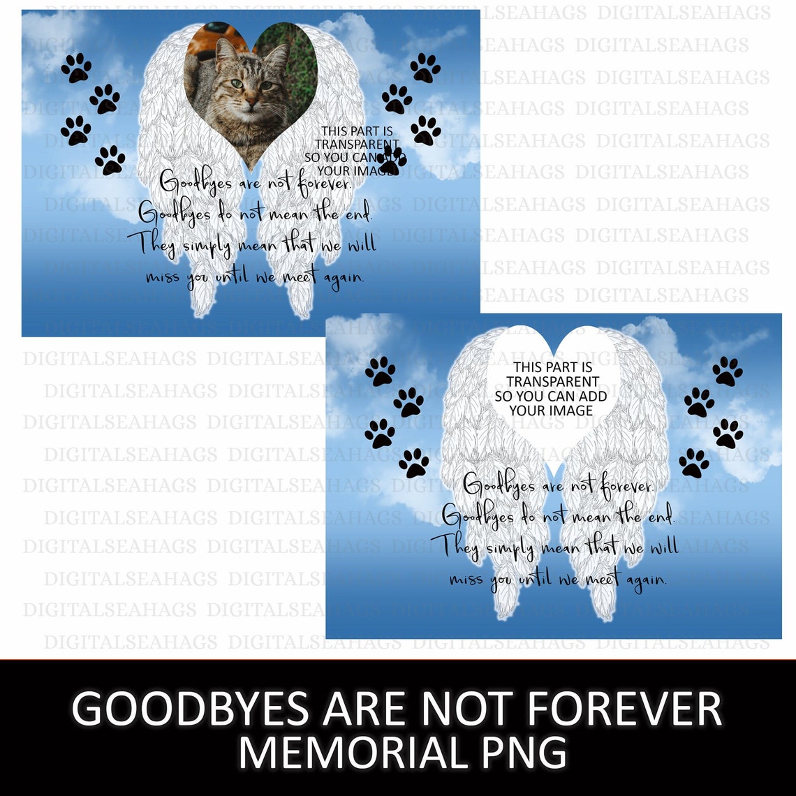 Pet Memorial Angel Wings Sublimation Design Pet Memorial Etsy