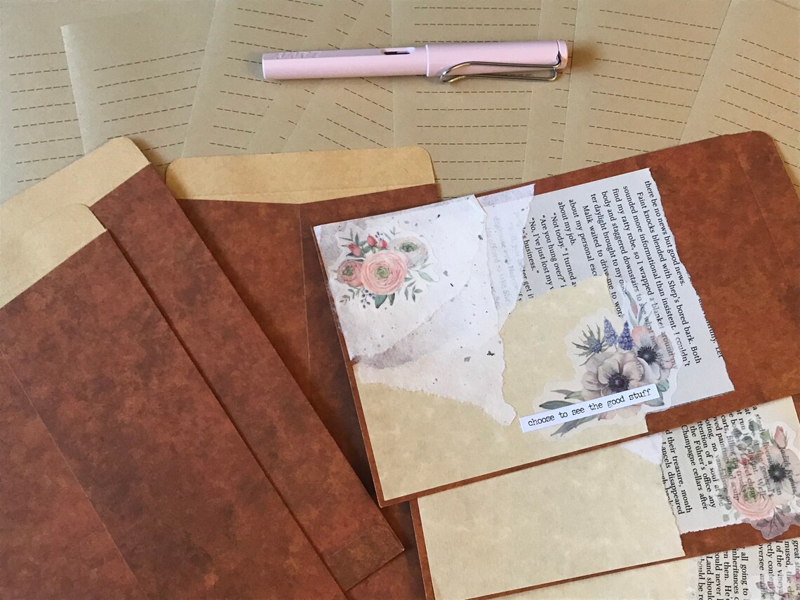 Cottagecore Soft Aesthetic Stationery Set Unique Kit with Etsy