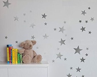 Various size Stars Wall Stickers Kid Decal Art Nursery Bedroom Vinyl Decoration