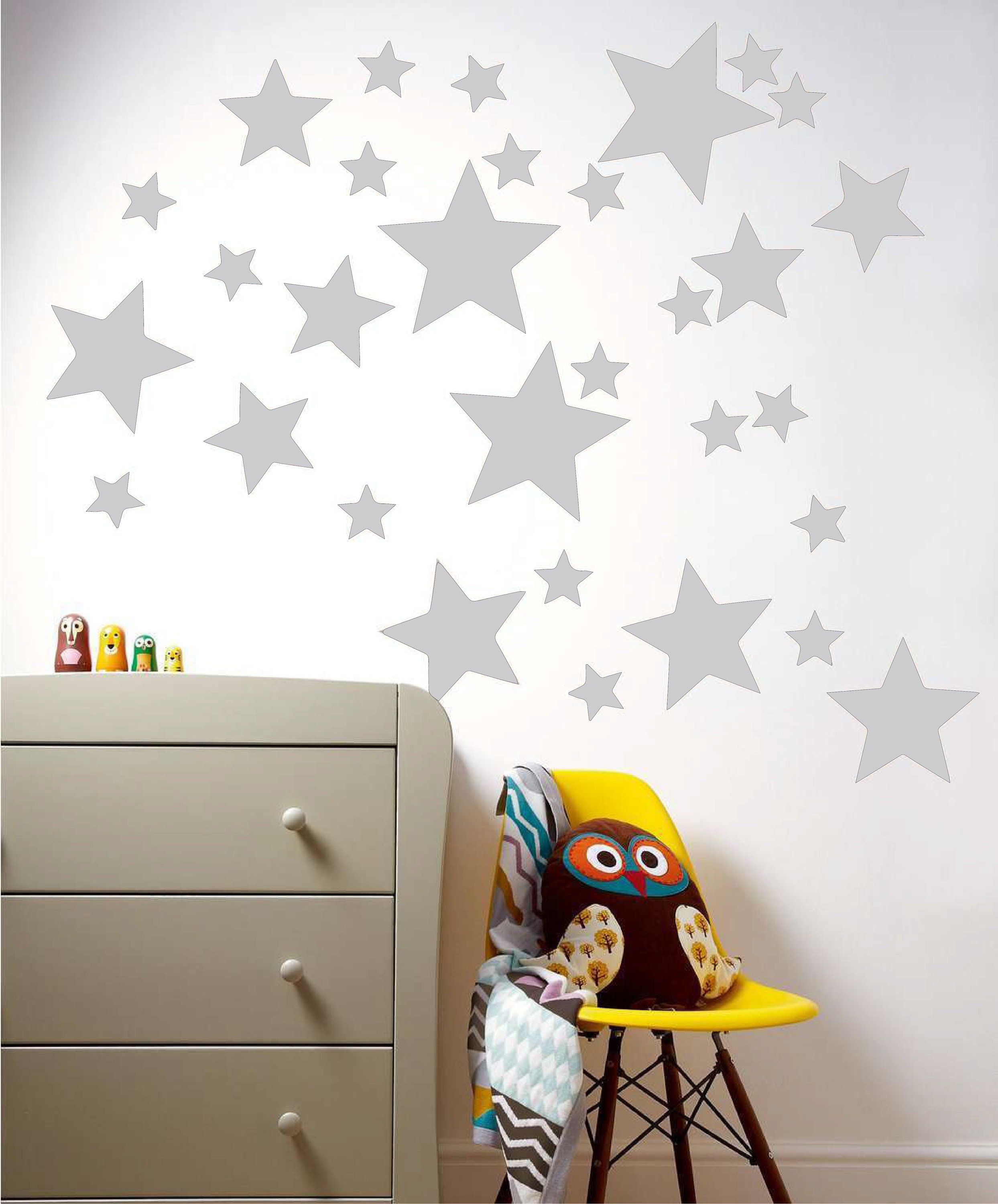 Mixed size Stars Wall Stickers Kid Decal Art Nursery Bedroom Vinyl Decoration
