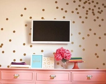 60er Set Polka Dot Wandsticker Aufkleber Kinder Kinder Vinyl Art Decor Spots
