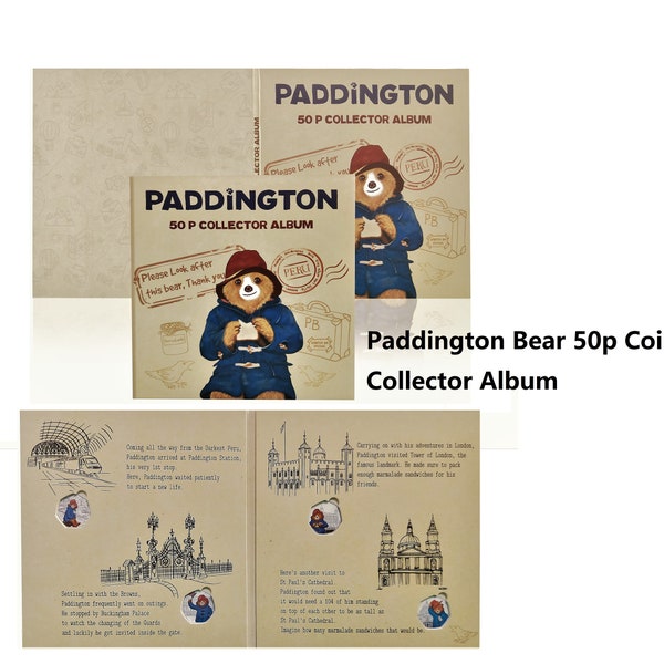 Brand New 2022 Paddington Bear 50p Fifty pence Coin Hunt Album present gift