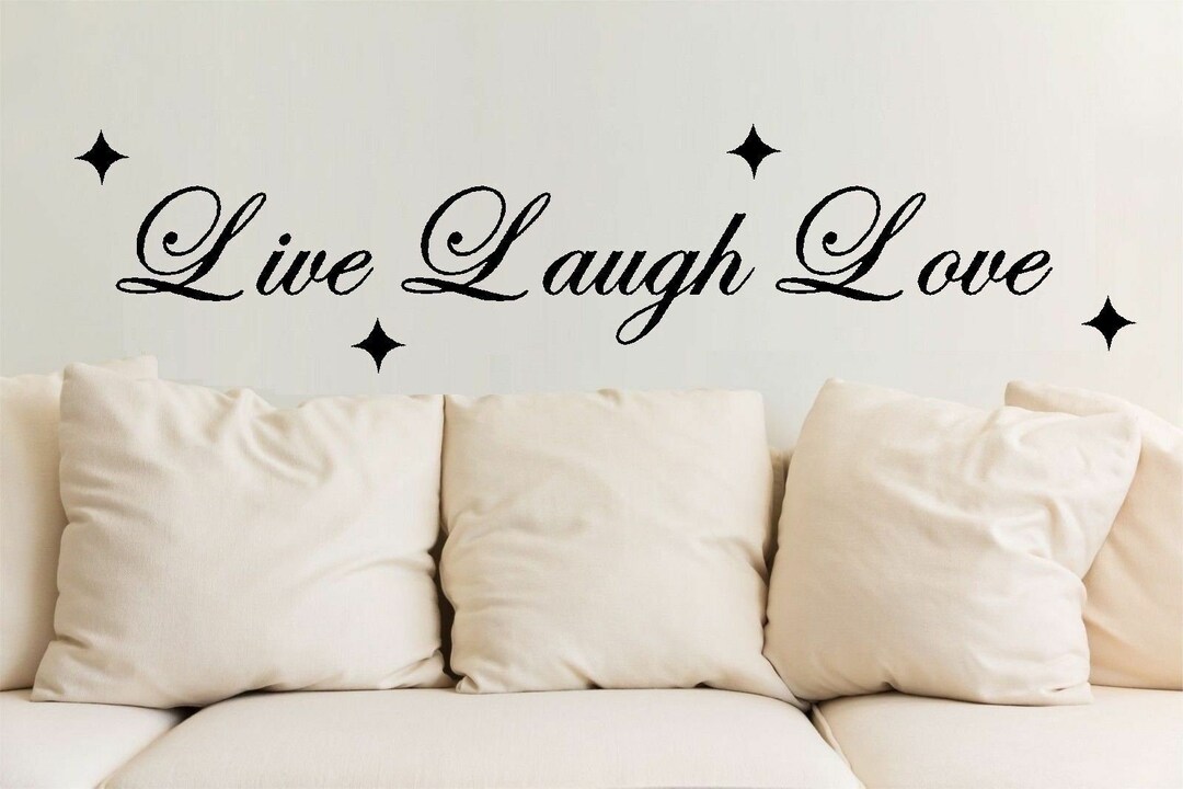 Live Laugh Love Wall Quote Stickers Home Art Decal Vinyl Removable UK ...