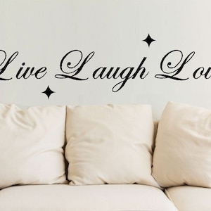 Live Laugh Love Wall Quote Stickers Home Art Decal Vinyl Removable UK ...