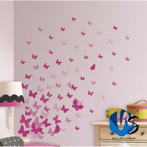 37 Mixed size Butterfly Design Wall Art Stickers Kid Decals baby nursery bedroom