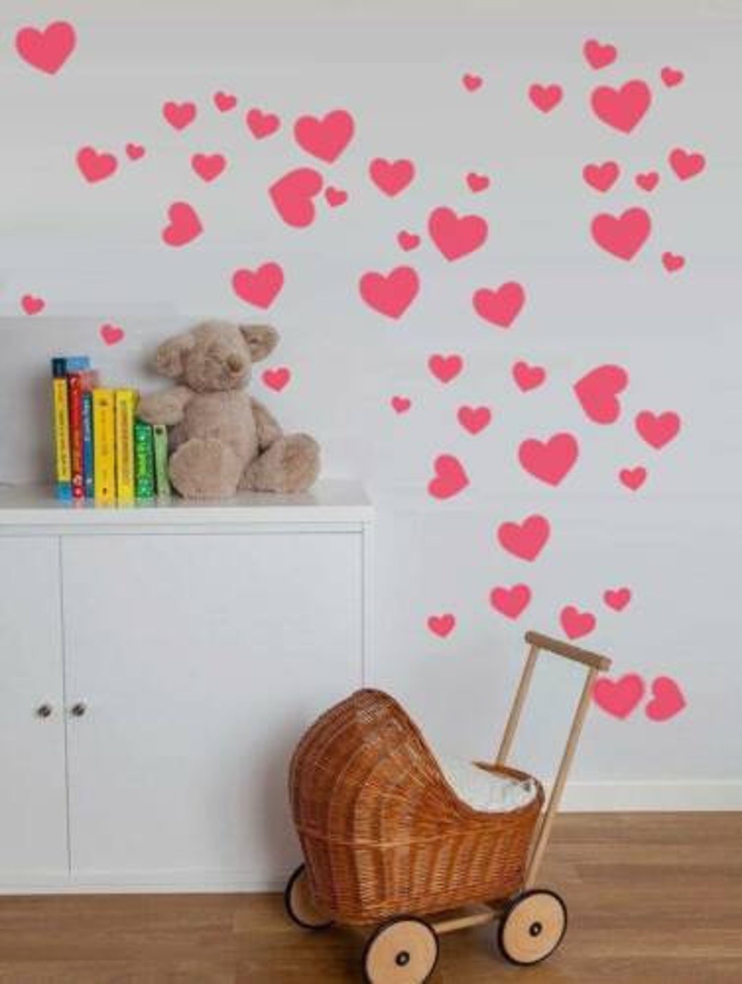 Various Size Heart Love Wall Stickers Kid Decal Art Nursery Bedroom