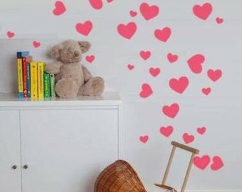 Various size Heart Love Wall Stickers Kid Decal Art Nursery Bedroom Vinyl Decals