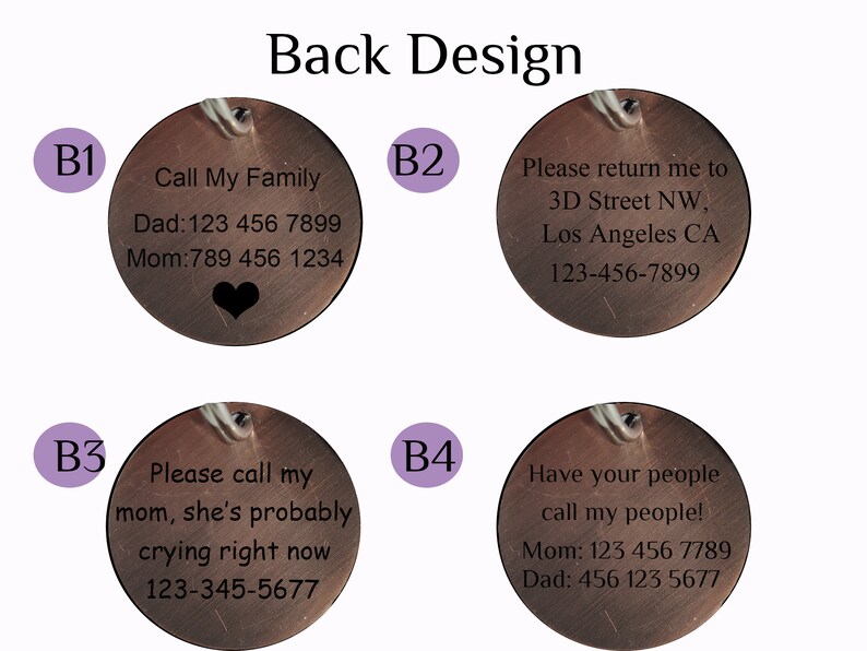 Custom Dog Id Tags Engraved Copper Dog Name Tag Pets Gifts 2 Etsy