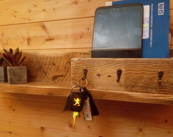 Schlüssel- und Briefregal - Reclaimed Holz