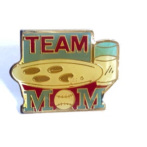 Team Mom Vintage Enamel Pin