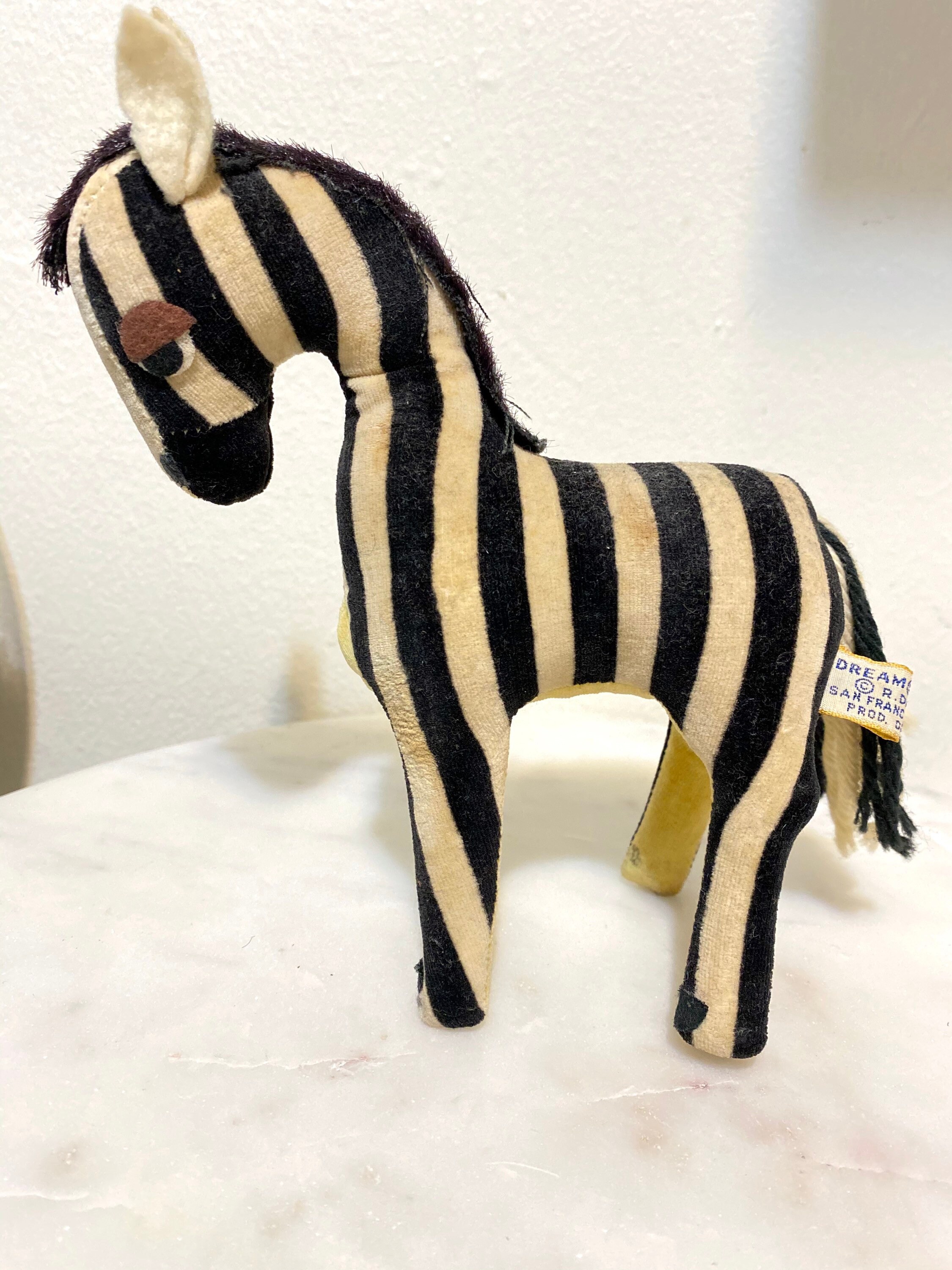 Vintage Dream Pets Zebra Stuffed Animal 60s | Etsy