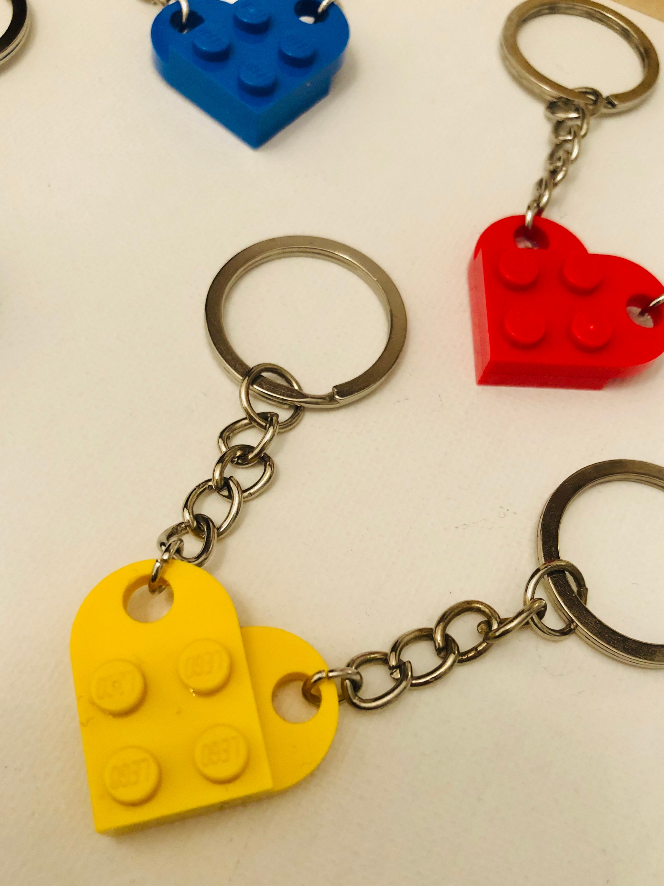 Lego heart Lego Love Lego keychain Lego bracelet gift for Etsy