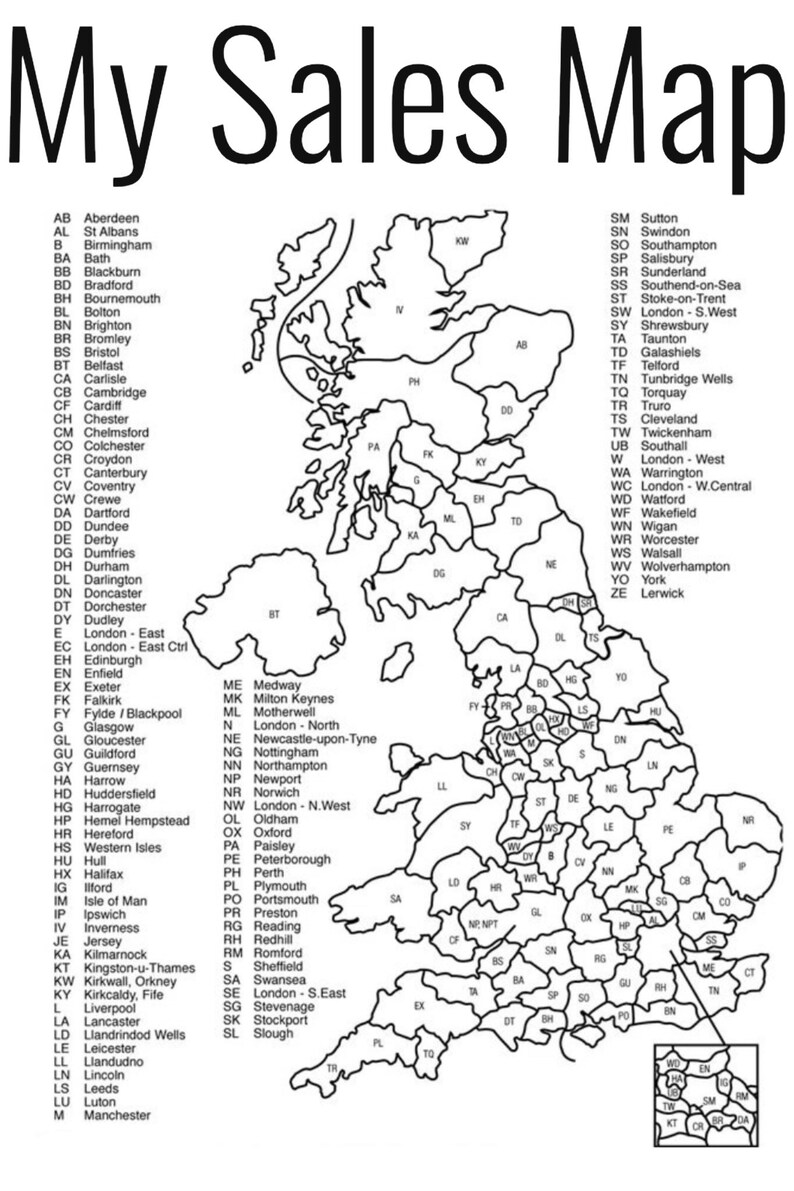 UK Postcode Sales Map Plus London Etsy Sales Map 2022 UK Etsy UK