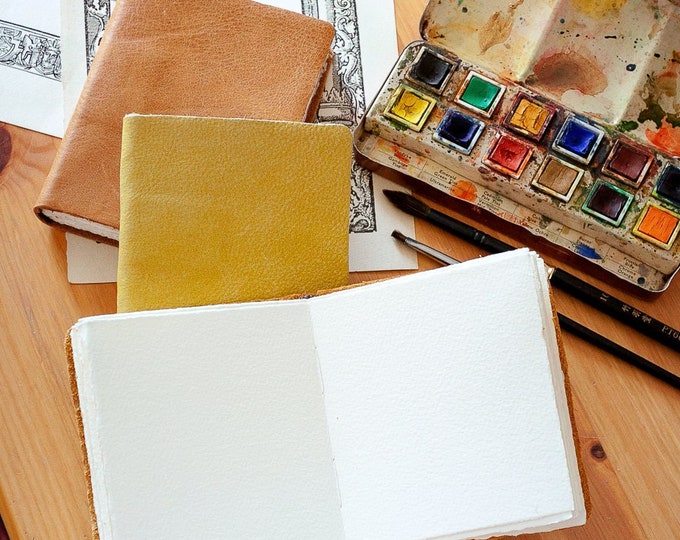 Featured listing image: pocket leather bound soft cover sketchbooks