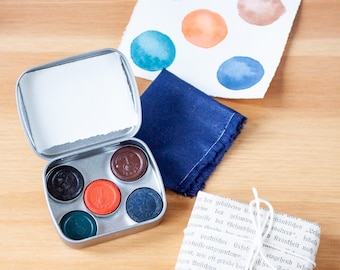 Elven Night: mini set of 5 watercolors from 1930s
