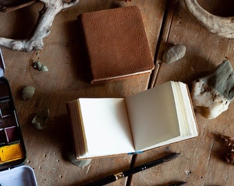 small leather bound soft cover sketchbooks