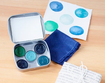 Deep Submerge: mini set of 5 watercolors from 1930s