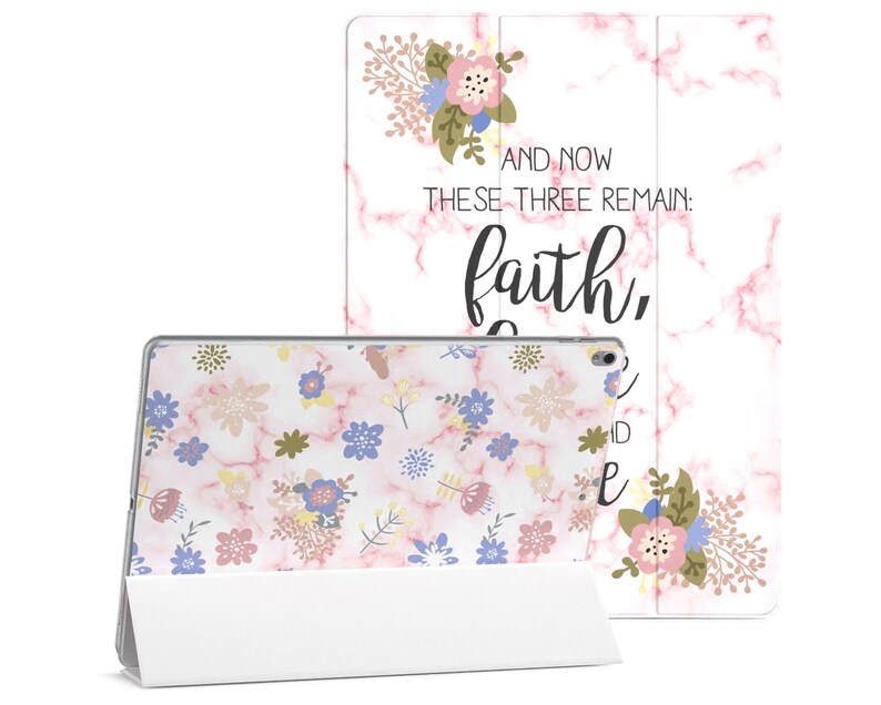Pink Marble iPad 9.7 Stand Painted Flowers Apple iPad 10.2 Cover iPad Pro 11 2020 iPad 5 Mini Bible Quotes 12.9 2018 Cover iPad 2 10.5 Pro