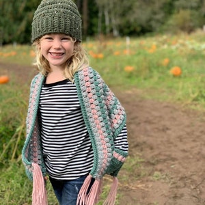 Crochet Pocket Scarf Pattern for Kids, Pocket Shawl Pattern, Scarf with Pockets, Crochet Childs Scarf, Easy Crochet Pattern