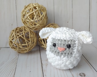 Crochet pattern, sheep rattle toy for babies, shaker toy for infants, Easter basket stuffers, sensory learning toy, unisex baby gift