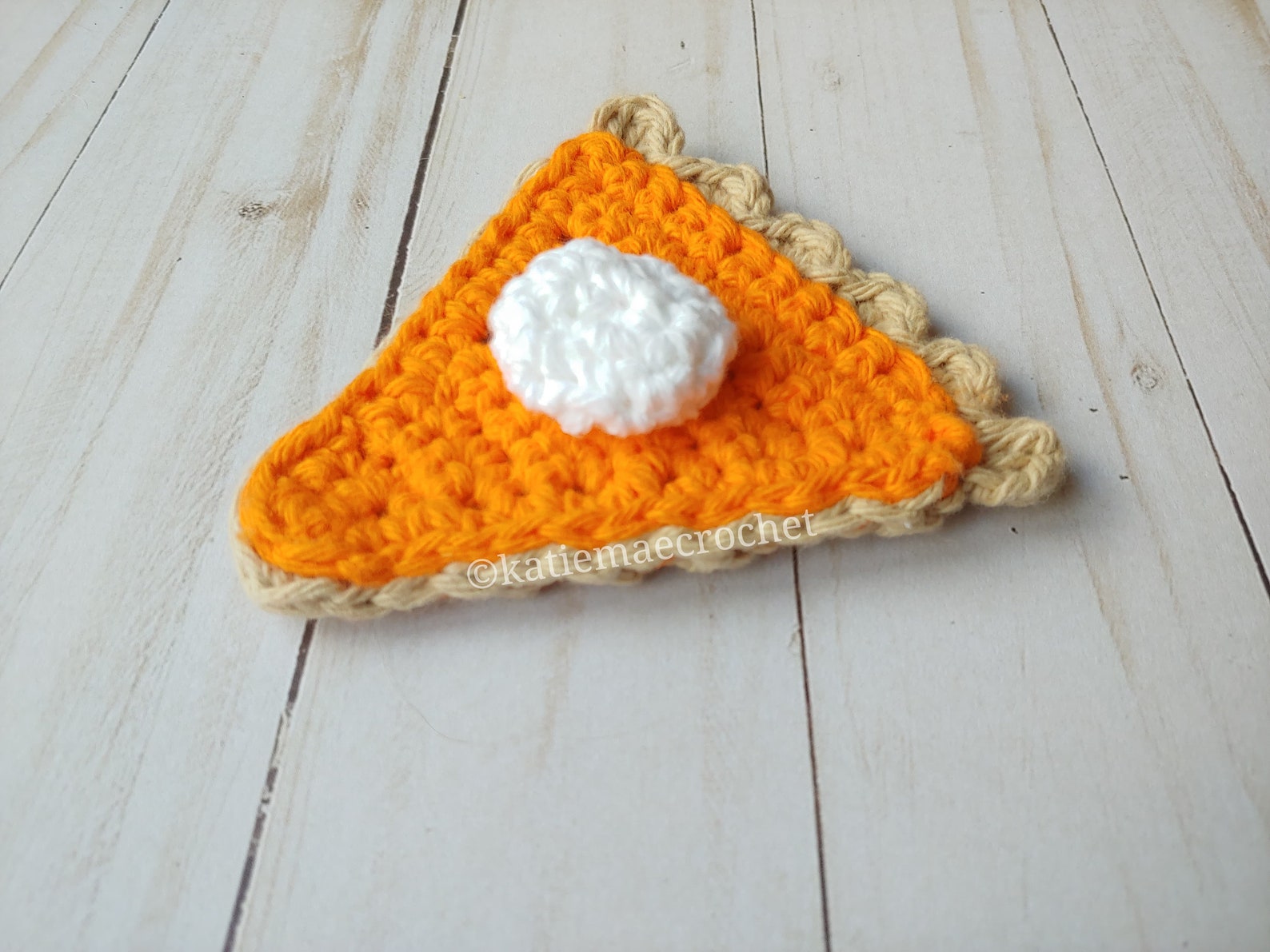 Crochet Pumpkin Pie Pattern Pumpkin Pie Slice Easy Crochet | Etsy