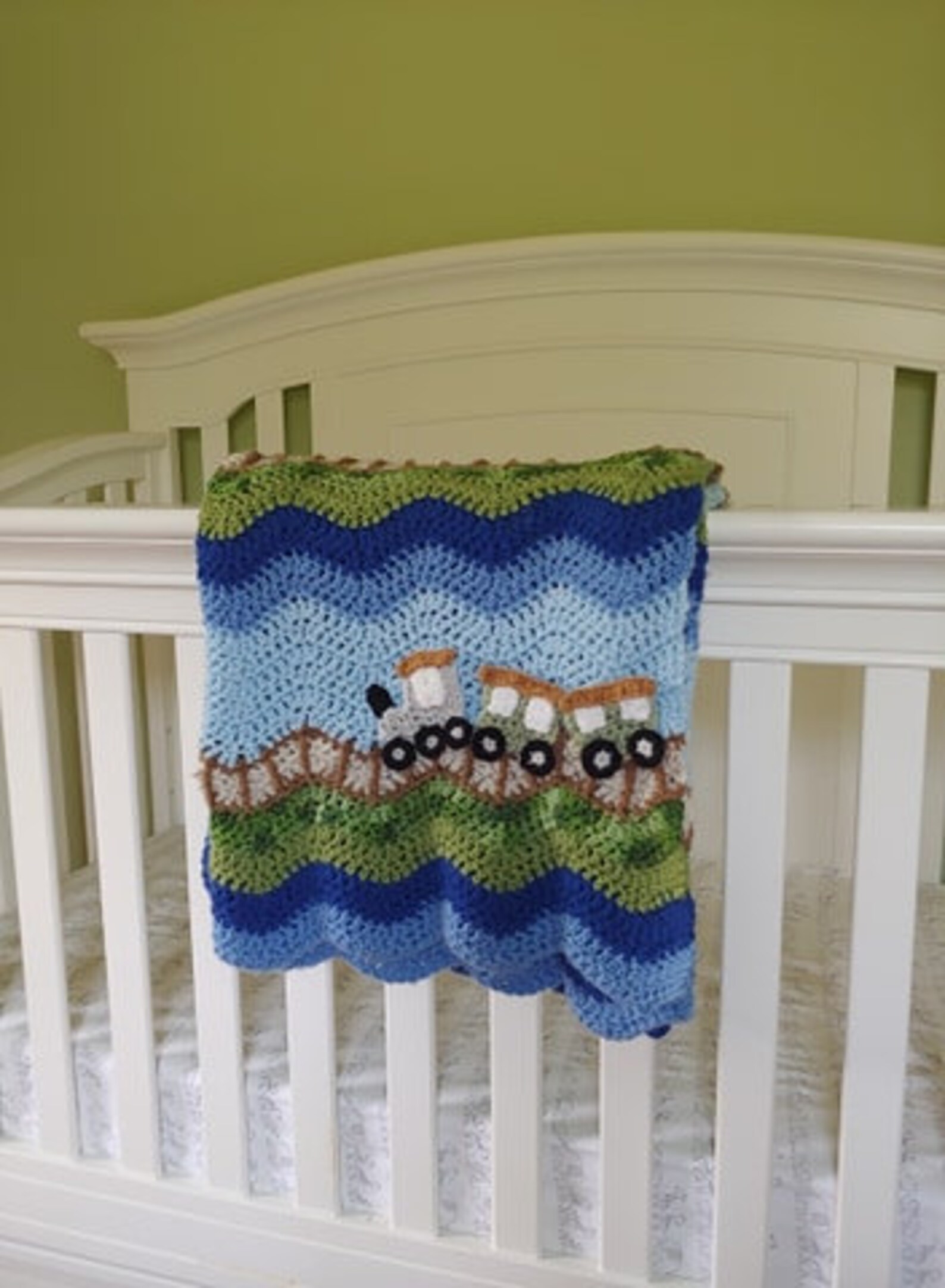 Crochet Train Blanket Pattern, Striped Blanket Crochet Pattern Toddler ...