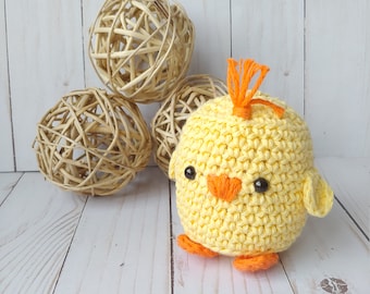 Crochet pattern, chick rattle toy for babies, shaker toy for infants, Easter basket stuffers, sensory learning toy, unisex baby gift
