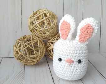 Crochet pattern, bunny rattle toy for babies, shaker toy for infants, Easter basket stuffers, sensory learning toy, unisex baby gift