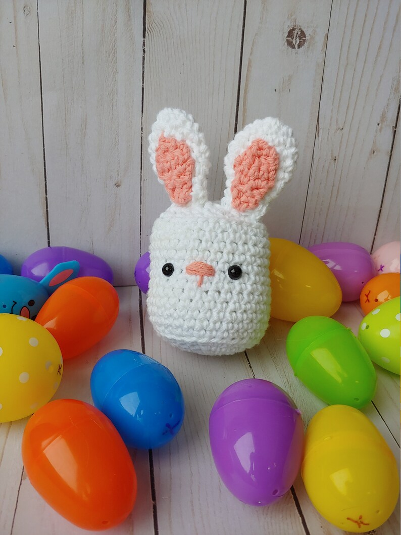 Crochet pattern, Easter rattle set, Easter basket set, first Easter basket, crochet sheep, crochet chick, crochet bunny pattern image 5