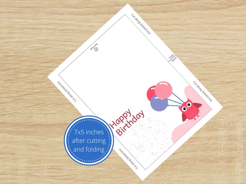 Printable Birthday Card Printable Greeting Card 7x - Etsy